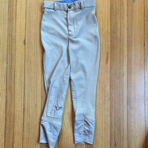 TuffRider Kids Tan Riding Breeches Size 8 EUC